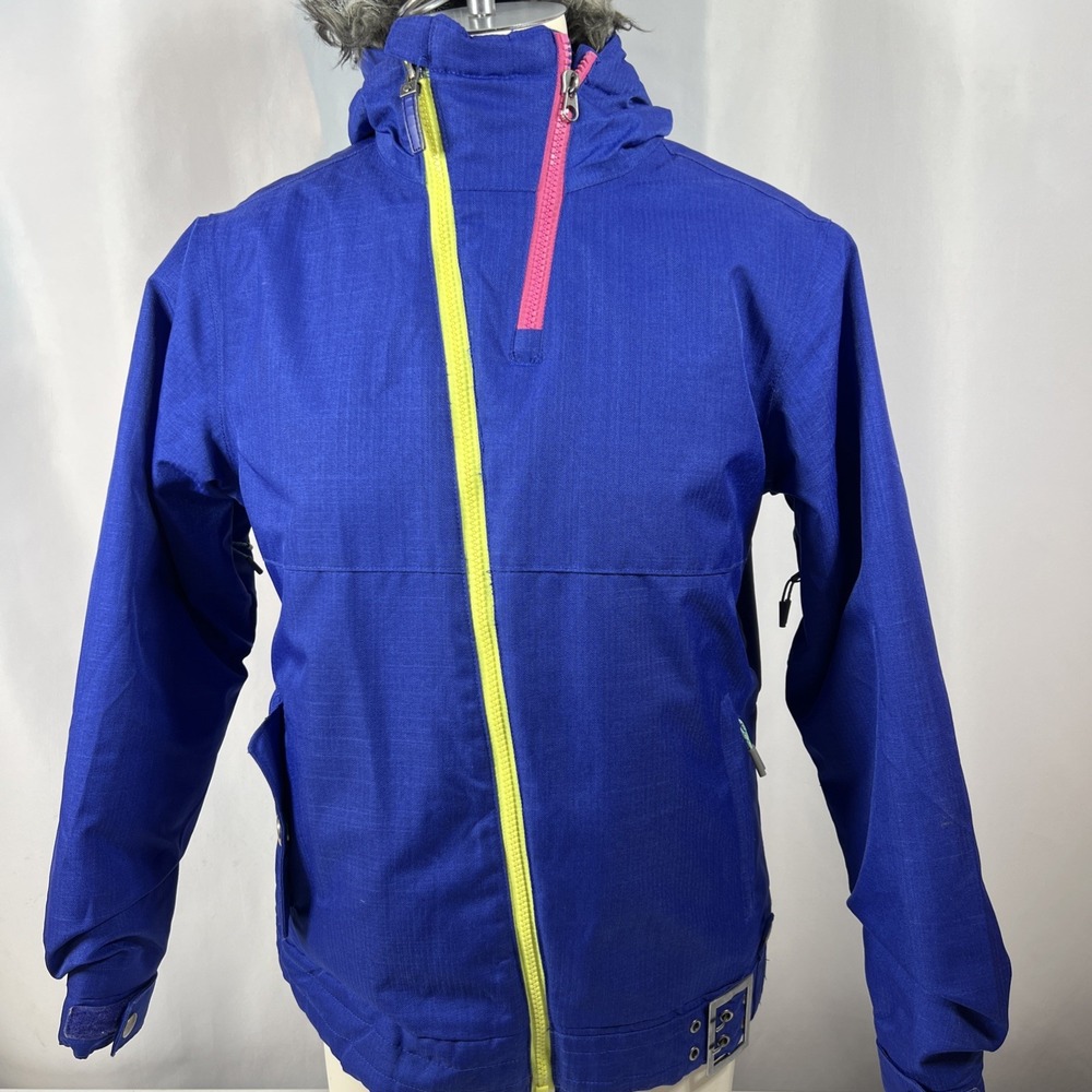 Firefly Aquabase Blue Waterproof Zippered Vented Removable‎ Fur Pockets Size M